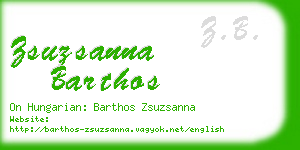 zsuzsanna barthos business card